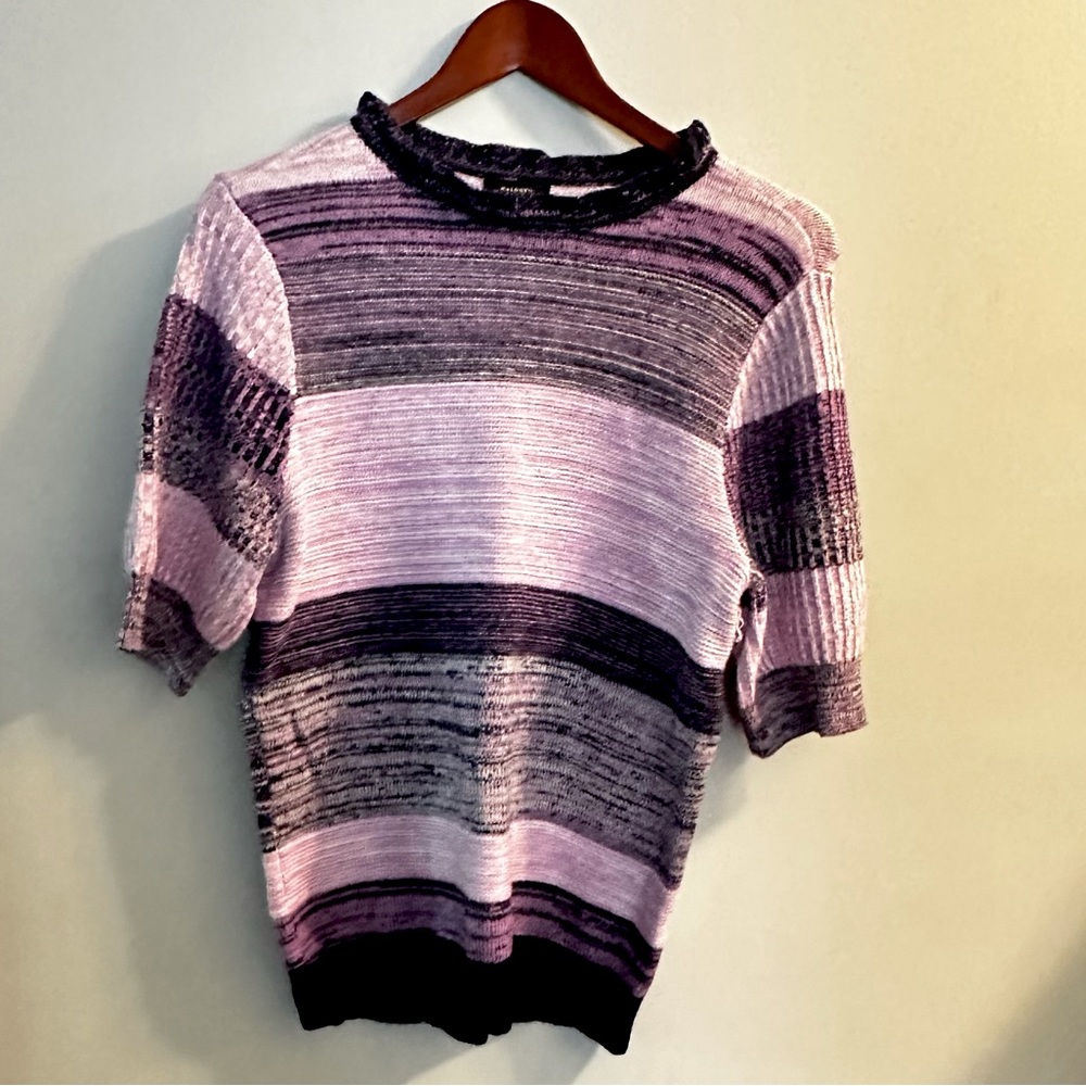Soft purple striped Halogen sweater